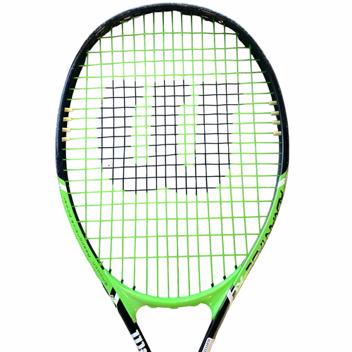 Vist Large View of Product Image Which is Used Wilson ADVANTAGE XL Adult Tennis Racquet Black 4 5/8"