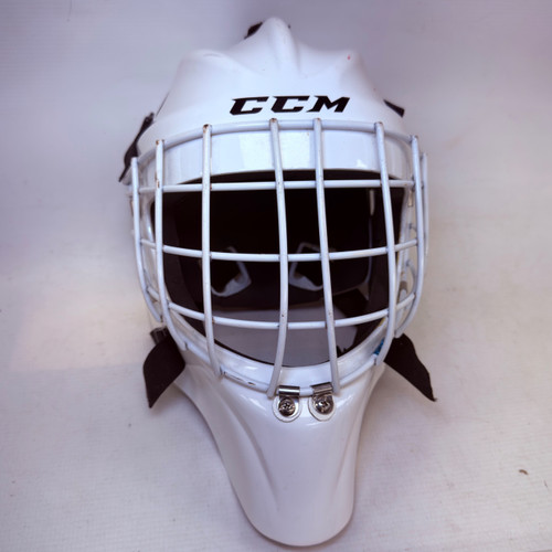 Vist Large View of Product Image Which is Used CCM 7000 SR Senior Goalie Helmet/Mask White M/L