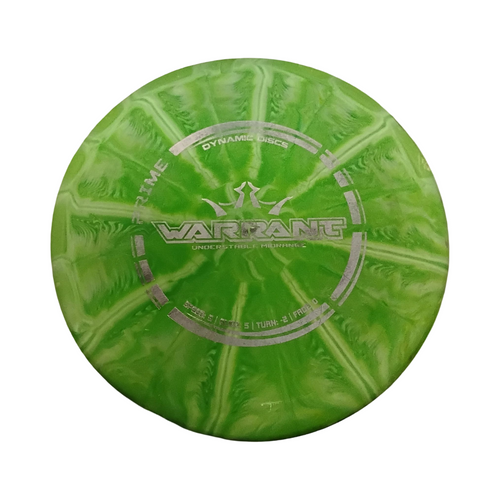 Vist Large View of Product Image Which is Used Dynamic Discs WARRANT PRIME Disc Golf Mid Range Green 178g