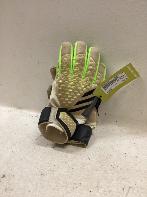 Vist Large View of Product Image Which is Used Adidas PREDATOR Soccer Goalie Gloves White And Green 5