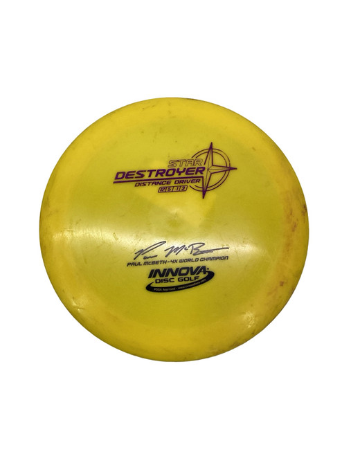 Vist Large View of Product Image Which is Used Innova STAR DESTROYER Disc Golf Driver Yellow