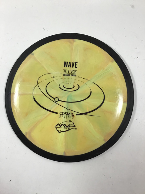 Vist Large View of Product Image Which is Used MVP COSMIC NEUTRON WAVE Disc Golf Driver Yellow 165g