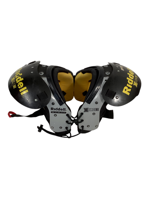 Vist Large View of Product Image Which is Used Riddell X FORCE II Football Shoulder Pads Black 