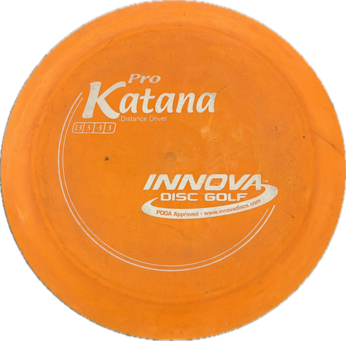Vist Large View of Product Image Which is Used Innova PRO KATANA Disc Golf Driver Orange