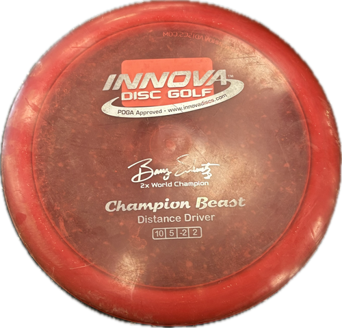 Vist Large View of Product Image Which is Used Innova CHAMPION BEAST Disc Golf Driver Red