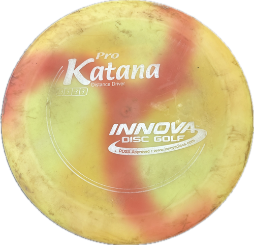 Vist Large View of Product Image Which is Used Innova PRO KATANA Disc Golf Driver Yellow