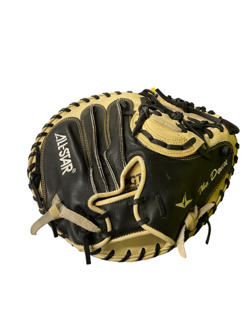 Vist Large View of Product Image Which is Used All Star ALL-STAR THE DONUT TRAINING MITTS BB/SB Catchers RH Throw Black And Tan 34"