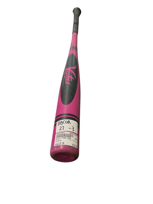 Vist Large View of Product Image Which is Used Victus POWER PINK BB/SB High School -3 Bat 33"