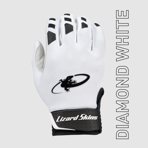Vist Large View of Product Image Which is New Lizard Skin Komodo V2 White Adult XL Batting Gloves