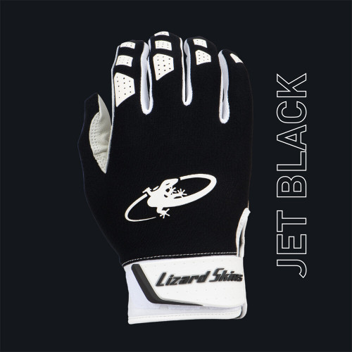 Vist Large View of Product Image Which is New Lizard Skin Komodo V2 Black Youth LG Batting Gloves