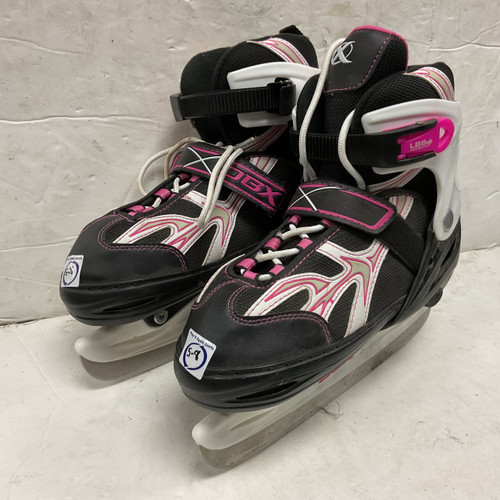 Vist Large View of Product Image Which is Used DBX ADJ 5-8 Boys Softboot Skate Black And White Adjustable