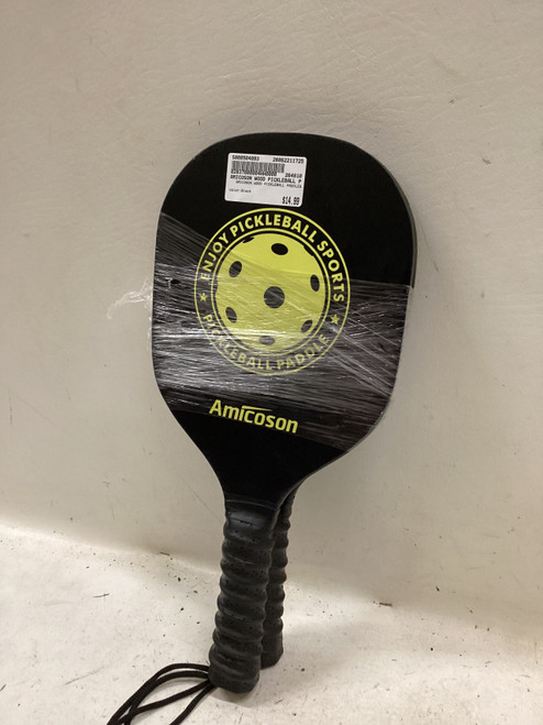 Vist Large View of Product Image Which is Used AMICOSON WOOD PICKLEBALL PADDLES Pickleball Racquet Black