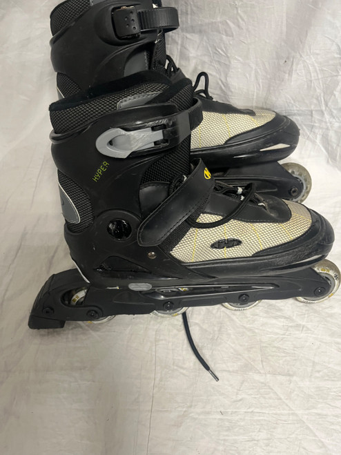 Vist Large View of Product Image Which is Used K2 HYPER ROLLER BLADES Senior Rec Fitness Skates Black Senior 10