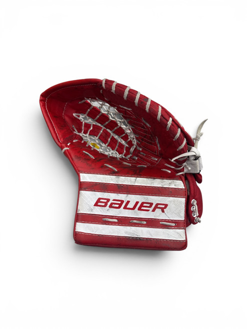 Vist Large View of Product Image Which is Used Bauer GSX Junior Goalie Catcher Red