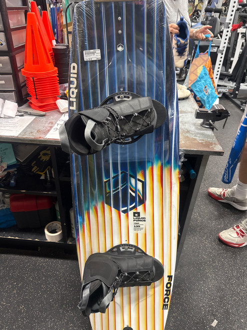 Vist Large View of Product Image Which is Used Liquid Force TRIP Wakeboard Turquoise And Orange 139 cm