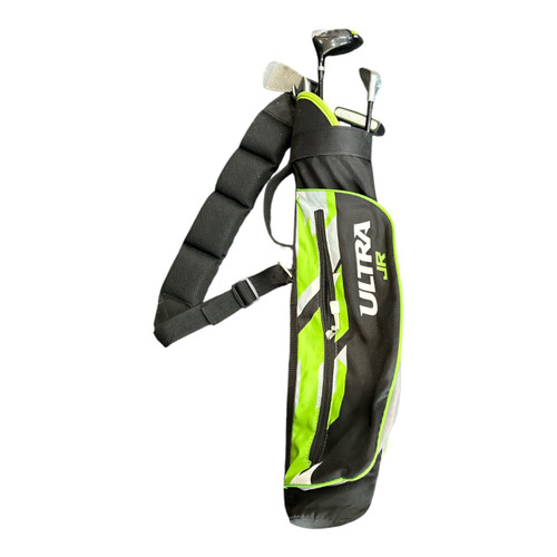 Vist Large View of Product Image Which is Used Wilson ULTRA JR SET 5-8 LH Jr Package Set LH Black And Neon Green 5 Piece
