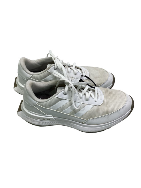 Vist Large View of Product Image Which is Used Adidas WHITE GOLF SHOES Mens Golf Shoes White Senior 9.5