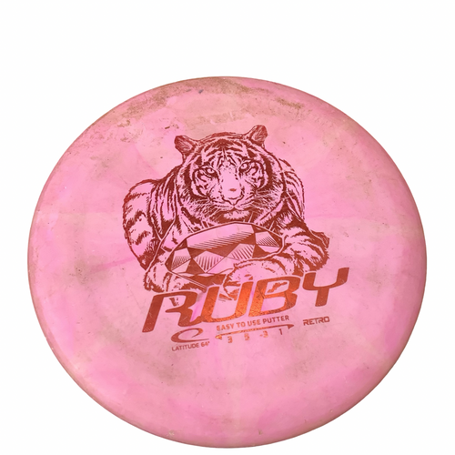 Vist Large View of Product Image Which is Used Latitude 64 RUBY Disc Golf Putter Pink