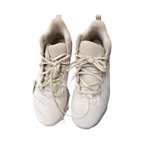 Vist Large View of Product Image Which is Used Under Armour JUNIOR SOFTBALL CLEATS BB/SB Cleats White Junior 05.5