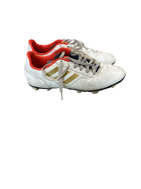 Vist Large View of Product Image Which is Used Adidas Soccer Cleats White Senior 5.5