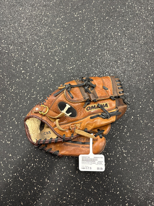 Vist Large View of Product Image Which is Used Louisville Slugger OS1150 BB/SB Glove RH Throw Brown 11 1/2"