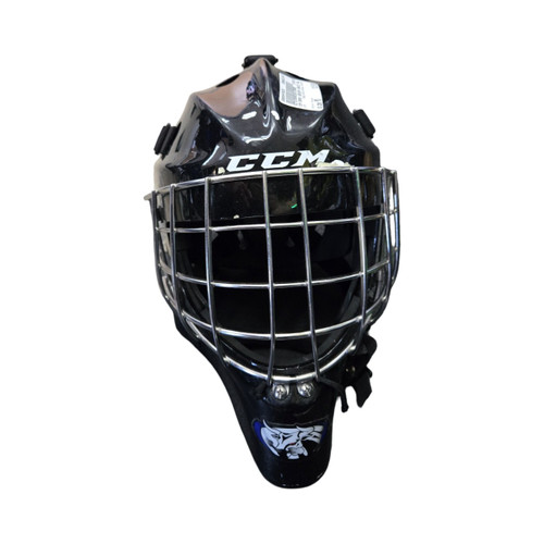 Vist Large View of Product Image Which is Used CCM 9000 SENIOR GOALIE HELMET Senior Goalie Helmet/Mask Black MD