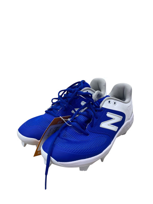 Vist Large View of Product Image Which is Used New Balance FRESH FOAM BB/SB Cleats Royal Blue And White Senior 9.5