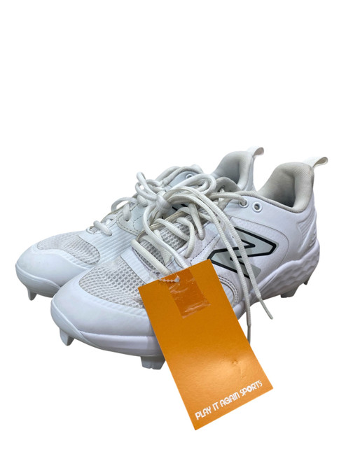 Vist Large View of Product Image Which is Used New Balance FRESH FOAM BB/SB Cleats White Senior 8.5