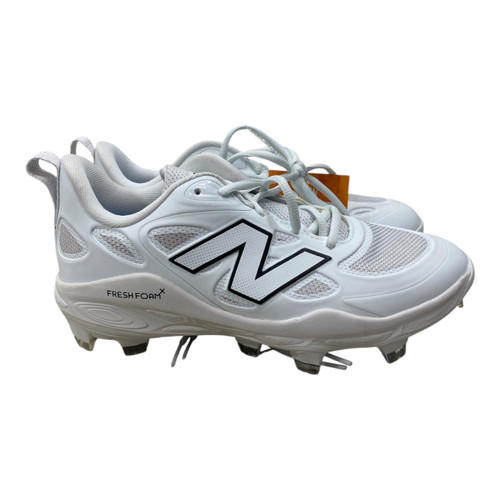 Vist Large View of Product Image Which is Used New Balance FRESH FOAM SB CLEATS BB/SB Cleats White Senior 6.5