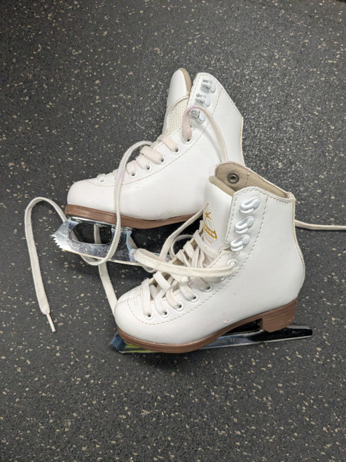 Vist Large View of Product Image Which is Used Jackson EXCEL Girls Figure Skate White Youth 09.0
