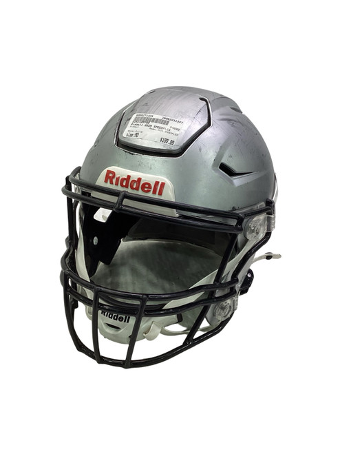 Vist Large View of Product Image Which is Used Riddell 2025 SPEEDFLEX FB Helmet Silver MD