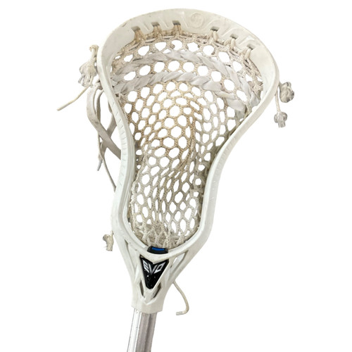 Vist Large View of Product Image Which is Used Warrior EVO 5 W/ STX VANADIUM SHAFT Men Def/LSM Complete Stick Grey