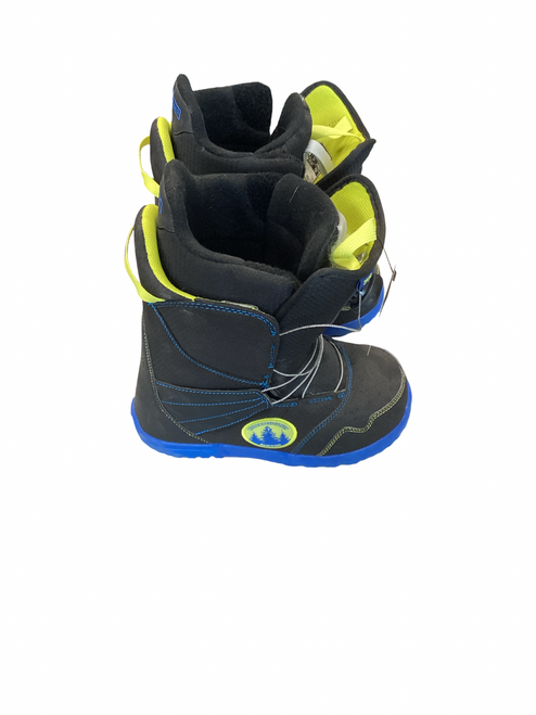Vist Large View of Product Image Which is Used Burton ZIPLINE Boys Snowboard Boots Black Youth 06.0