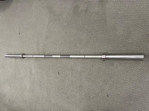 Vist Large View of Product Image Which is Used Olympic Bar Machined Silver 7Ft/87"