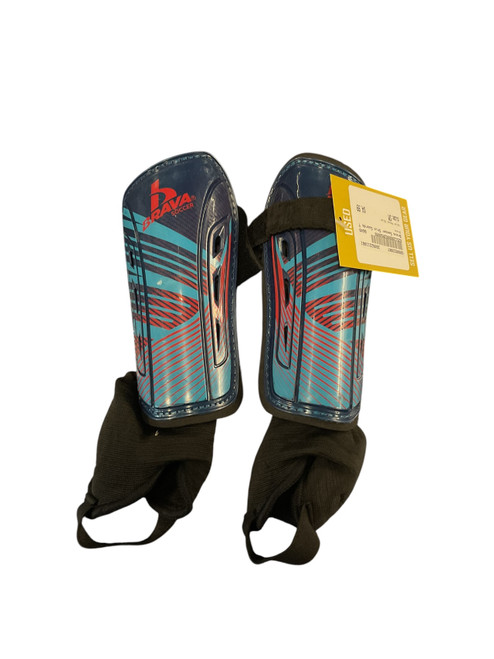 Vist Large View of Product Image Which is Used Brava Soccer Shin Guards Youth Royal Blue SM
