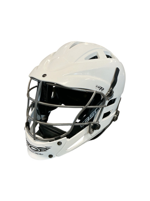 Vist Large View of Product Image Which is Used Cascade CS-R Lacrosse Helmet White One Size