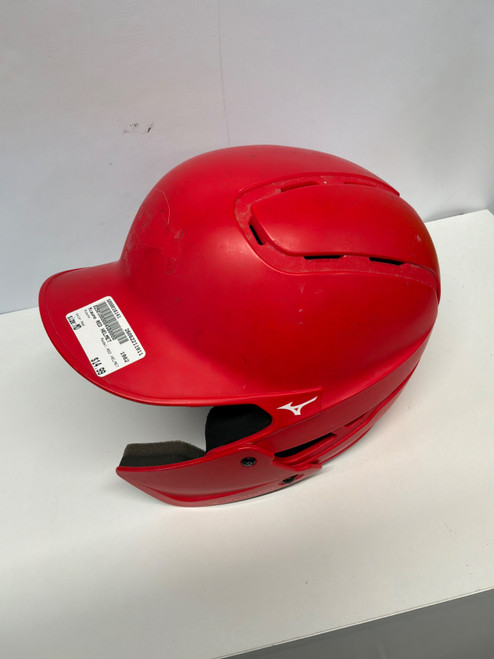 Vist Large View of Product Image Which is Used Mizuno RED HELMET Batting Helmet No Mask Red MD