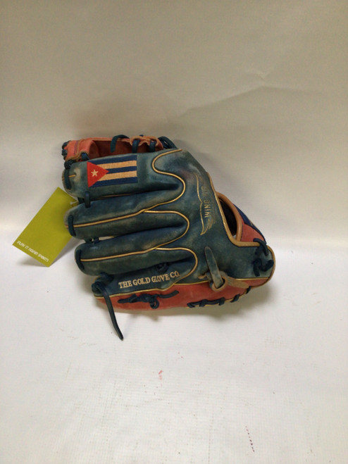 Vist Large View of Product Image Which is Used Rawlings HEART OF THE HIDE BB/SB Glove RH Throw Carolina Blue And Pink 11 3/4"