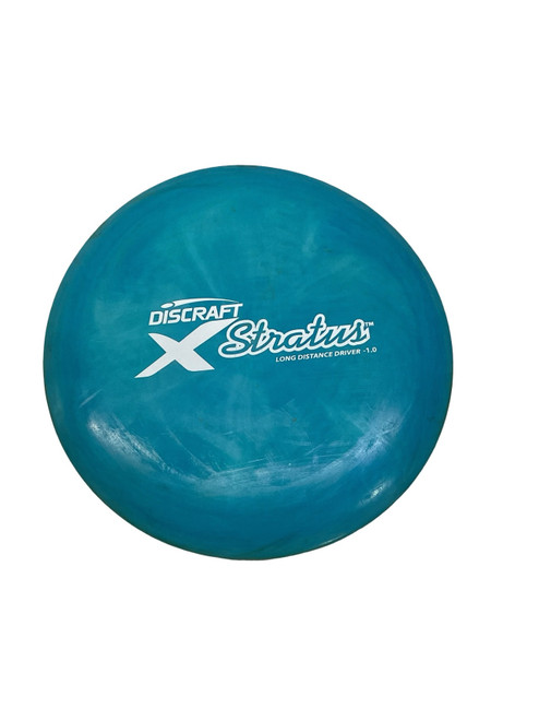 Vist Large View of Product Image Which is Used Discraft STRATUS LONG DISTANCE DRIVER Disc Golf Driver Carolina Blue