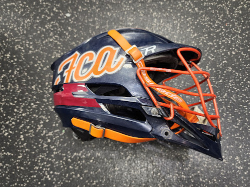 Vist Large View of Product Image Which is Used Cascade R Lacrosse Helmet Navy Blue One Size