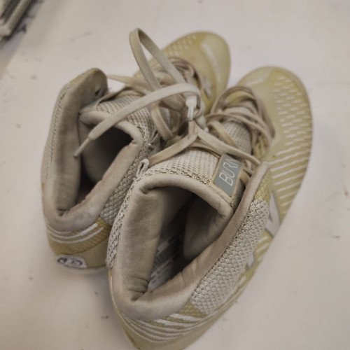 Vist Large View of Product Image Which is Used New Balance BURN X LAX Cleats Mens White Senior 9.5