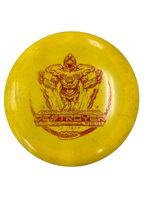 Vist Large View of Product Image Which is Used Innova STAR DESTROYER Disc Golf Driver Yellow 168g