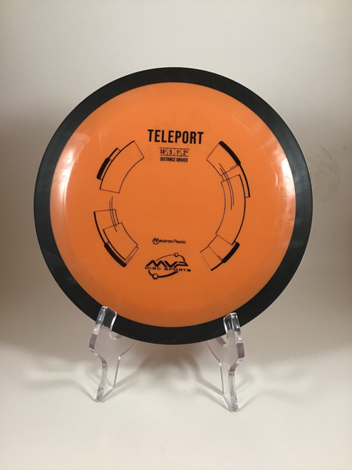 Vist Large View of Product Image Which is Used MVP NEUTRON TELEPORT Disc Golf Driver Orange 173g