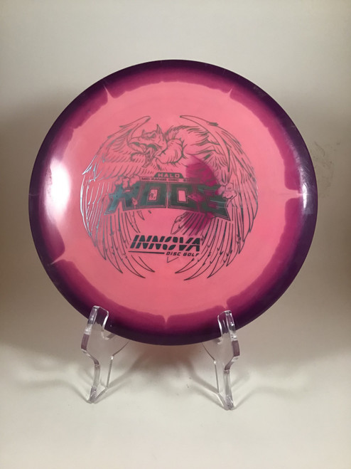 Vist Large View of Product Image Which is Used Innova Star HALO ROC 3 Disc Golf Mid Range Purple 180g