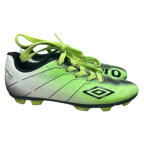 Vist Large View of Product Image Which is Used Umbro Soccer Cleats Neon Green Youth 13.0