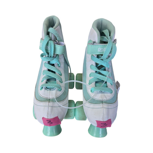 Vist Large View of Product Image Which is Used RollerDerby FIRESTAR SZ 3 QUAD SKATES Junior Roller Quad Skates Sky Blue Junior 03
