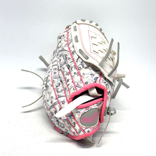 Vist Large View of Product Image Which is Used Rawlings PLAYERS SERIES PL10W BB/SB Glove RH Throw White 10"