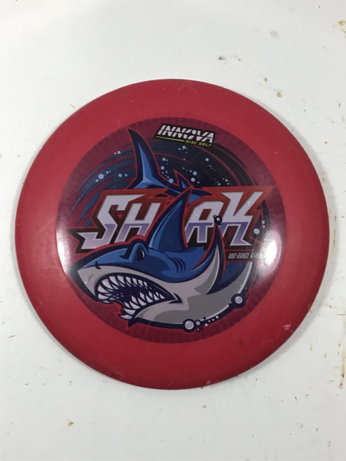Vist Large View of Product Image Which is Used Innova DX SHARK Disc Golf Mid Range Red 153g
