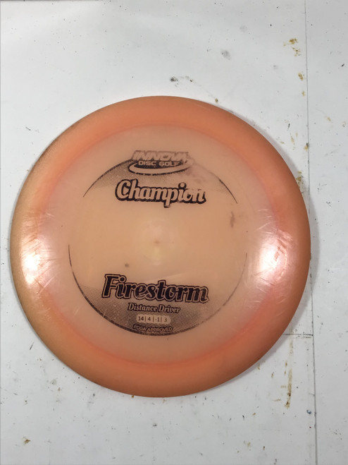 Vist Large View of Product Image Which is Used Innova CHAMPION FIRESTORM Disc Golf Driver Pink 176g