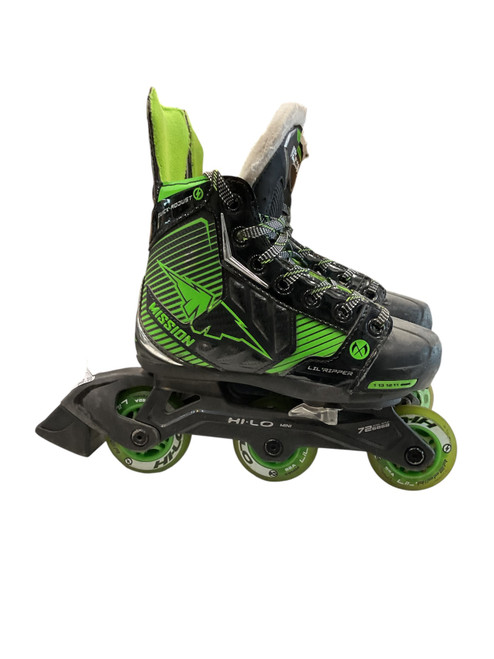Vist Large View of Product Image Which is Used Mission LIL RIPPER SZ Y 11- J 1 Junior Rec Fitness Skates Black Adjustable